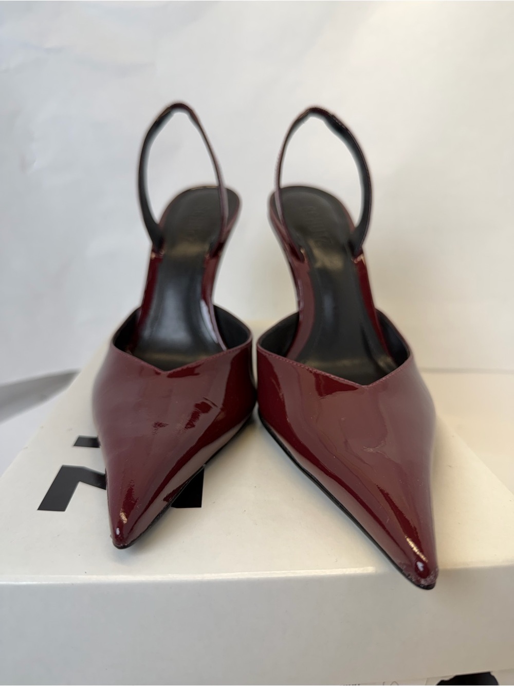 Schutz Siena Pump in Rubi Wine pointed toe sling-back high heel - Picture 3 of 7